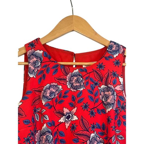 Eliza J Women Flora Boho Floral Fit and Flare Mini Dress Size 6 Petite Red Multi - Picture 6 of 11